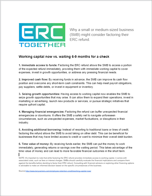 Erc Factoring: Boost Your Business Financing